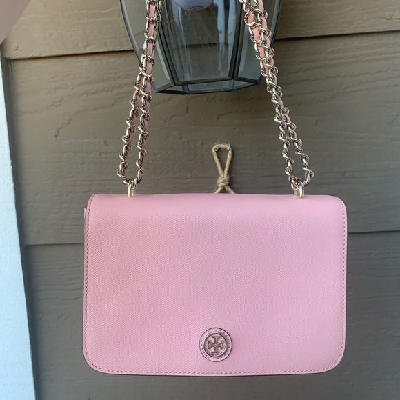 Tory Burch Handbags - New Tory Burch Saffiano Leather “Channel”Chain Bag